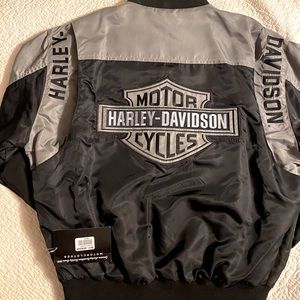 NWT Harley Davison Bar and Shield medium size black and gray jacket